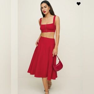 Reformation Santana Linen Two Piece Set